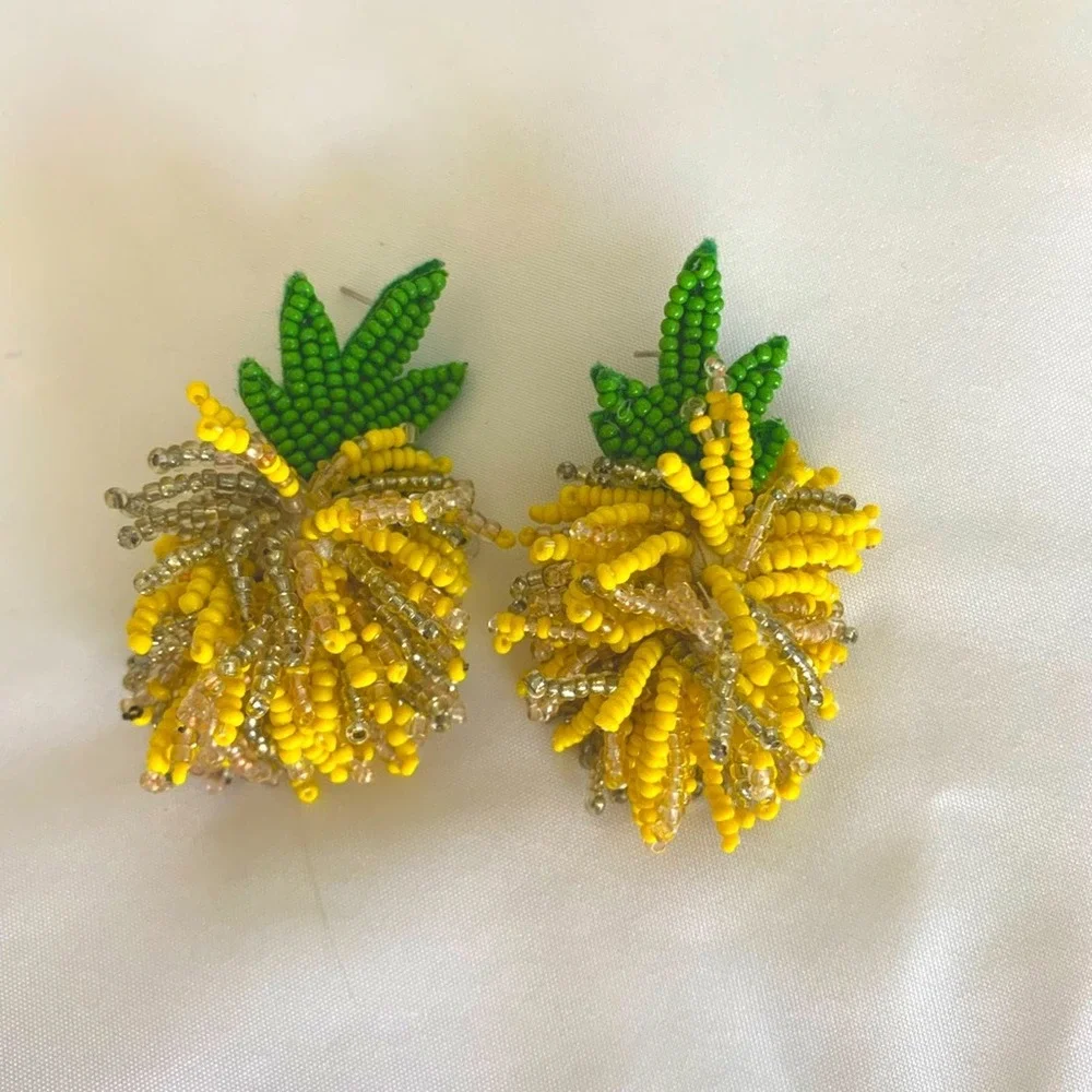 C&C California Pineapple Earrings NWT